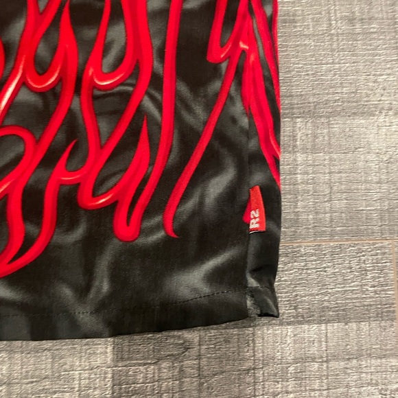 Y2K Flame Short Sleeve Button Up Shirt - Picture 4 of 5